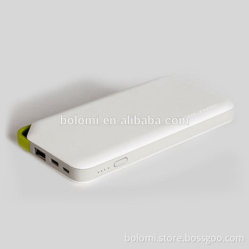 2017 lastest Aluminium alloy power bank 10000mah with usb port for phone device